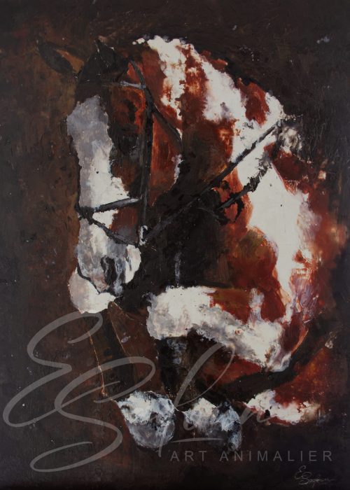 Rivage, peinture à l'encaustique, 80x60cm, septembre 2024,